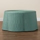 preview thumbnail 7 of 13, Palm Scalloped Rattan Coffee Table - Handwoven Wicker Round Accent Table for Living Room Patio or Sunroom, Coastal Style
