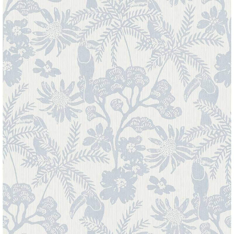 A-Street Prints Jacaranda Light Blue Tropical Trail Wallpaper