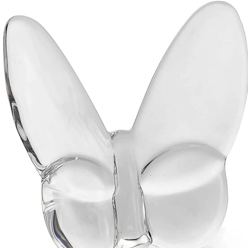 HomeRoots 3" Clear Crystal Butterfly Figurine Tabletop Sculpture