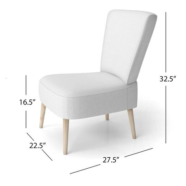 dimension image slide 0 of 2, Designart 'White Stained Glass Floral' Upholstered Floral Accent Chair