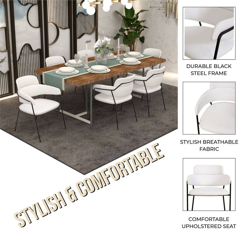 LeisureMod Axis Upholstered Dining Chair in Leather/Polyester/Velvet, Modern Minimalist Side Chair for Home & Kitchen