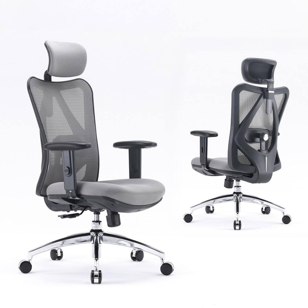 SIHOO Ergonomic Office Chair with Adjustable Lumbar Support, High Back chair for big and tall, Black - 68*70*130