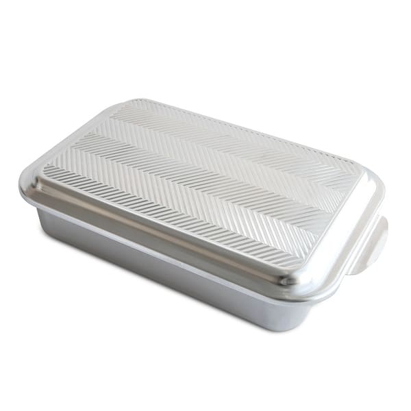 slide 2 of 5, Nordic Ware Classic 9x13 Pan with Embossed Prism Lid - Silver