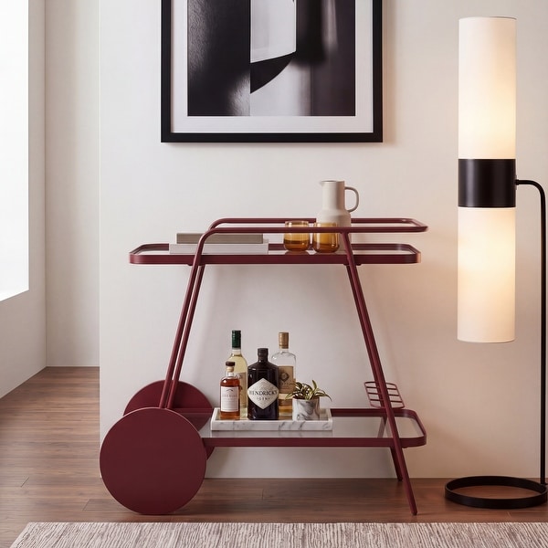 SAFAVIEH Home Zunia 2 Tier Bar Cart - 36
