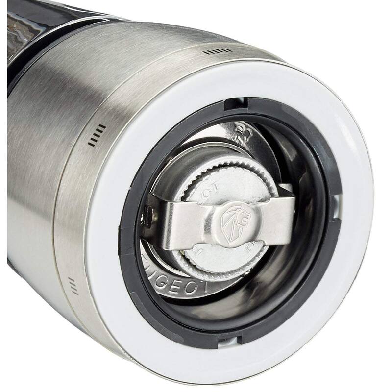 Peugeot Daman U'Select Shaftless 8.25 Inch Pepper Mill, Stainless Steel - Stainless Steel & Clear - Stainless Steel & Clear