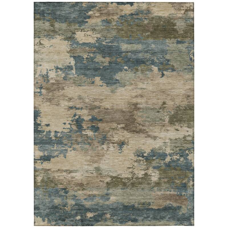 HomeRoots Abstract Transitional Rectangle Outdoor Rug