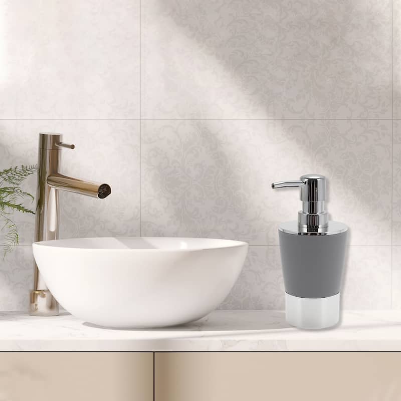 Plating Soap Pump Dispenser Set for Bathroom for Laundry Rooms 1 Set - Gray
