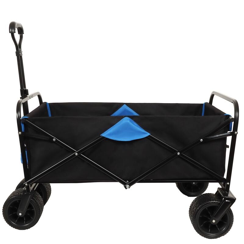 400lb Collapsible Folding Wagon Cart - Heavy-Duty Beach & Garden Utility Hauler