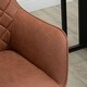 preview thumbnail 2 of 6, Home Office Chairs with Microfiber Cloth, 360° Swivel Upholstered Vanity Chairs, Computer Desk Chair with Armrests and Wheels