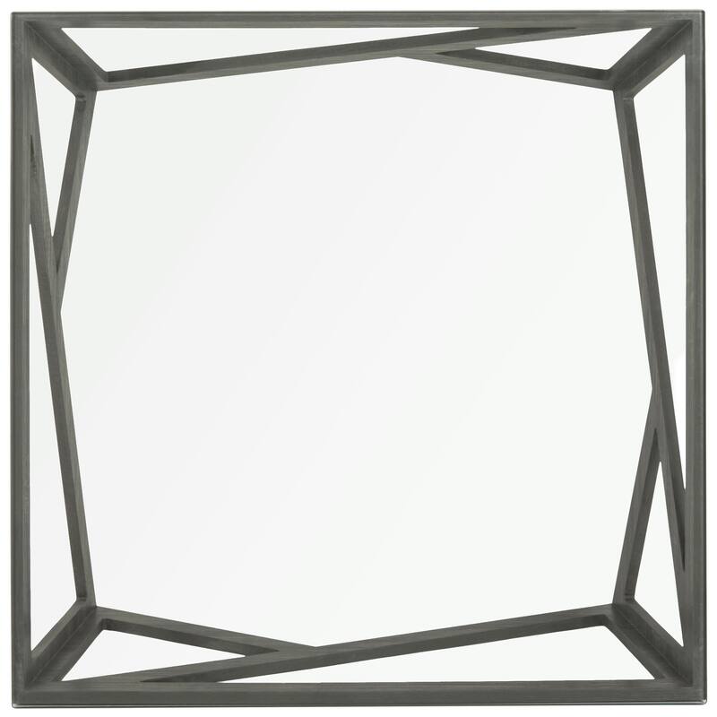 SAFAVIEH Annmarie Mid-Century Glass Top Coffee Table - 33.5" x 33.5" x 14.5" - 34Wx34Dx15H