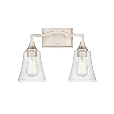 Millennium Lighting Caily 2 Light Bathroom Vanity Fixture in Bruchsed Nickel or Matte Black