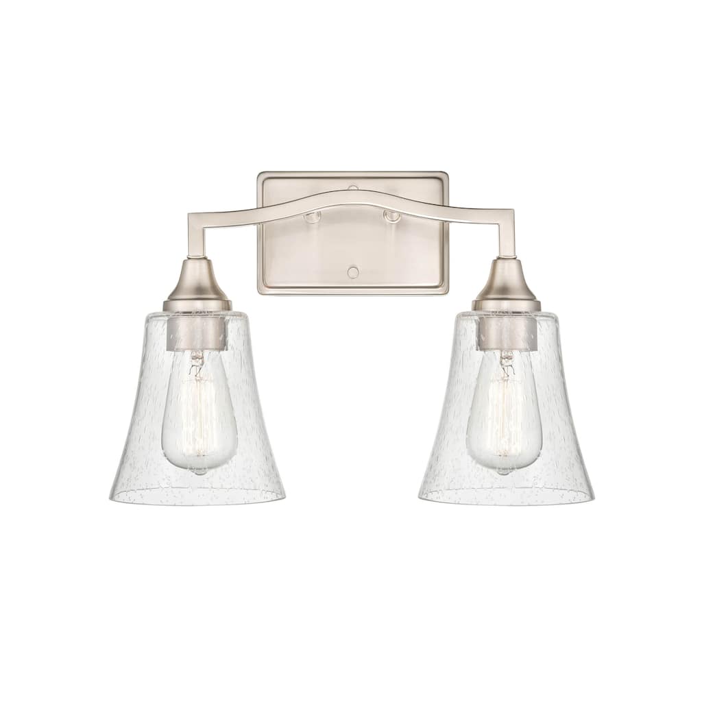 Millennium Lighting Caily 2 Light Bathroom Vanity Fixture in Bruchsed Nickel or Matte Black