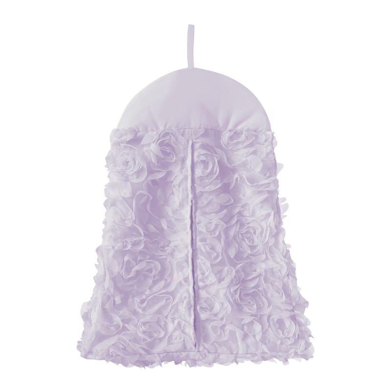 Sweet Jojo Designs 6p Crib Bedding + BreathableBaby Breathable Mesh Liner Purple Floral Rose Girl Solid Lavender