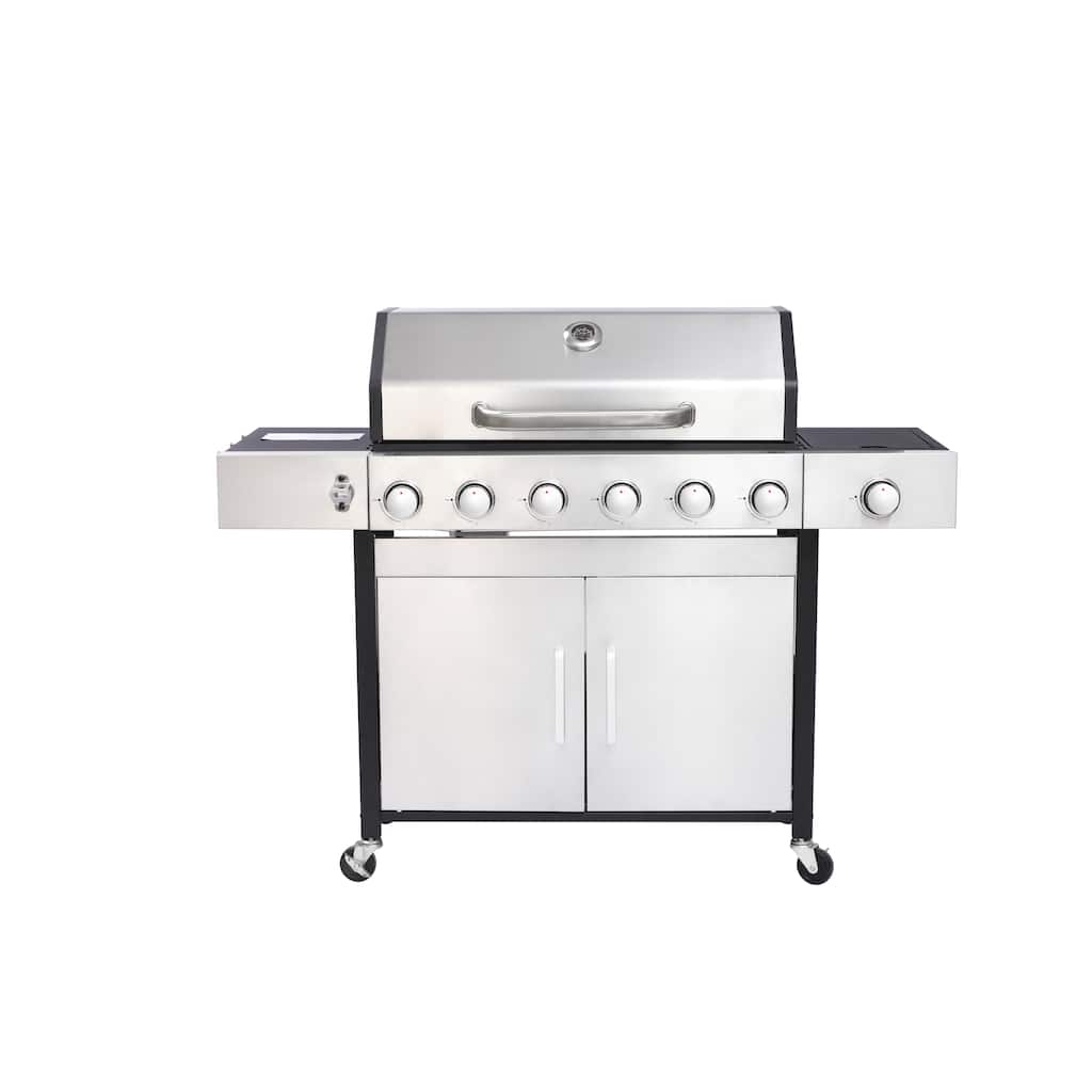 6-Burner Propane Gas Grill With Side Burner