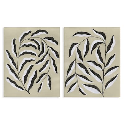 Stupell Midcentury Mod Botanicals Canvas Wall Art Design By Grace Popp (Set of 2)