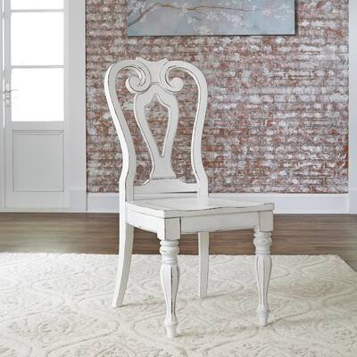 Magnolia Manor Antique White Splat Back Side Chair (Set of 2)