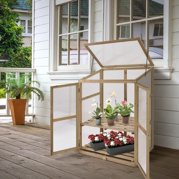 Costway Garden Portable Wooden GreenHouse Cold Frame Raised Plants. Opens flyout.