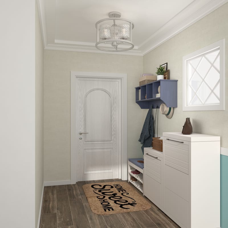 Moulins 3-light Modern Farmhouse Semi-Flush Mount Ceiling Lights with UL Certified - 15''