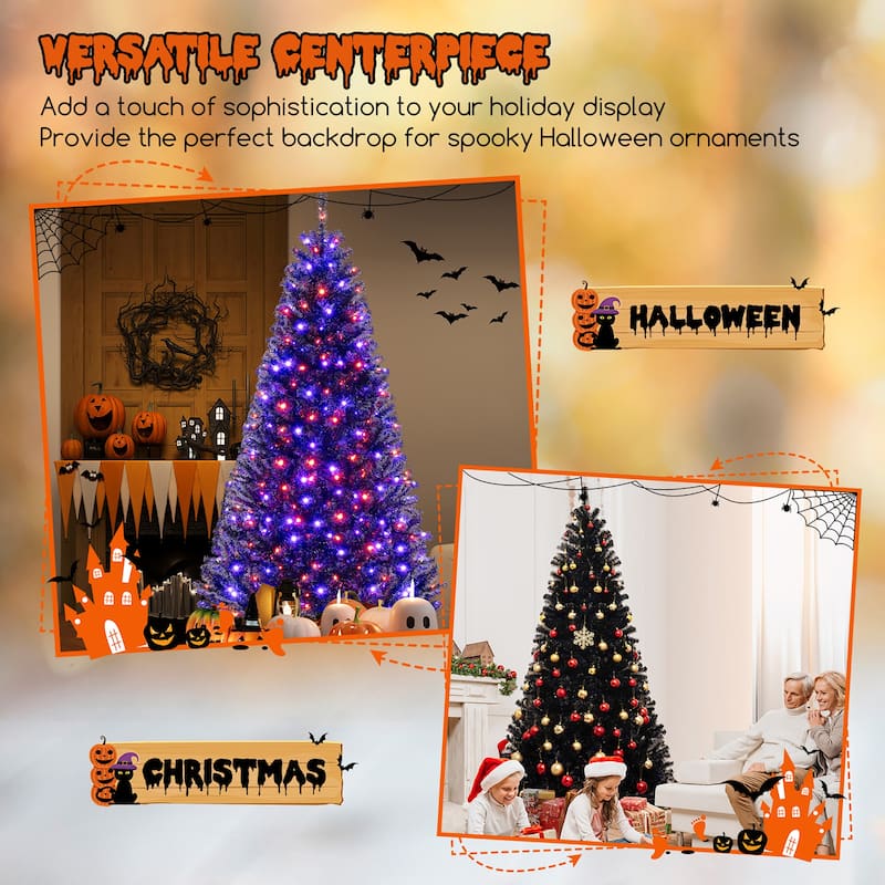 Gymax 6/7/8 Halloween Tree Artificial Decoration Tree w758/1040/1408 - See Details