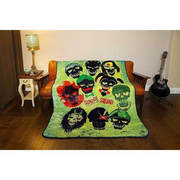 DC Faux Fur Blanket, Suicide Squad Bed Bath & Beyond 39018291