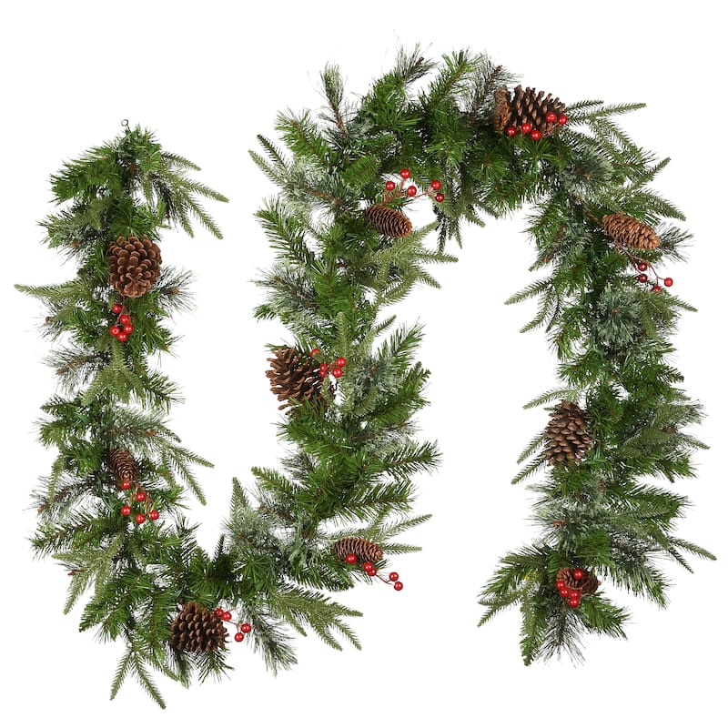 National Tree Company 9 ft. Feel-real Colonial Garland with 50 Clear Lights - 9 ft