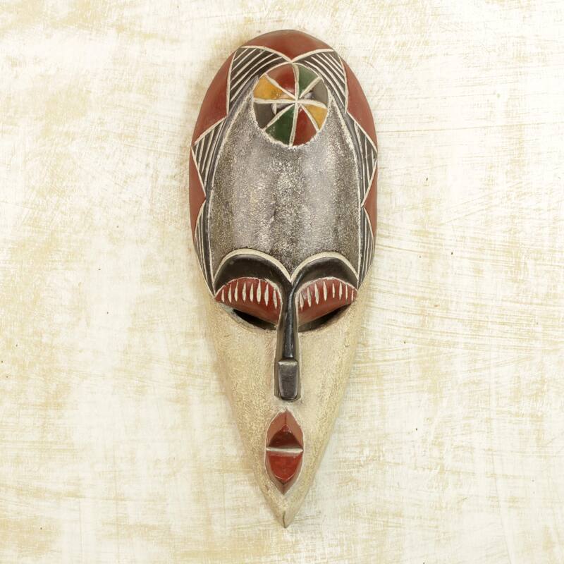 Novica Handmade Kasha African Wood Mask