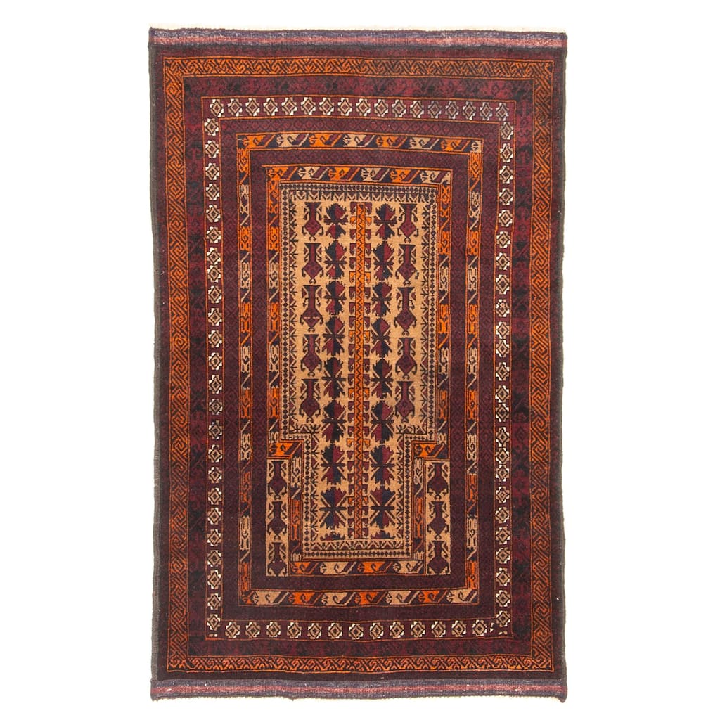 ECARPETGALLERY Hand-knotted Teimani Tan Wool Rug - 2'11 x 4'9