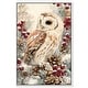 preview thumbnail 1 of 5, Christmas Forest Owl III Wall Decor Canvas Print by Art Remedy White - 10" x 15"