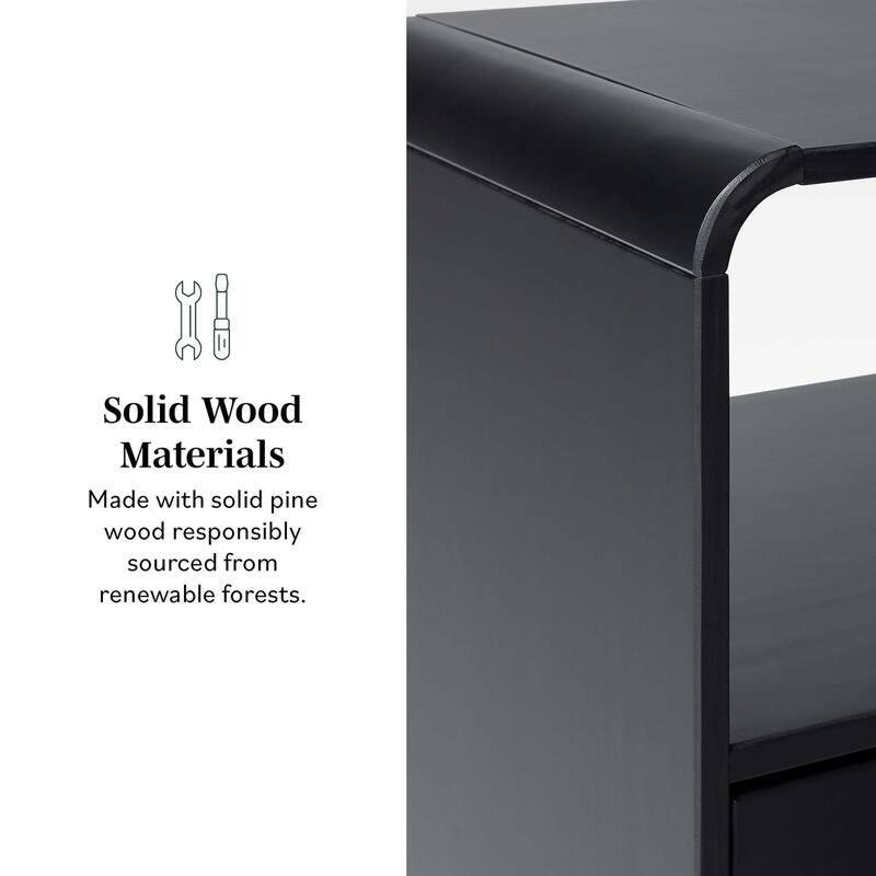 Middlebrook Designs Minimalist Curved-Top Nightstand (Set of 2)