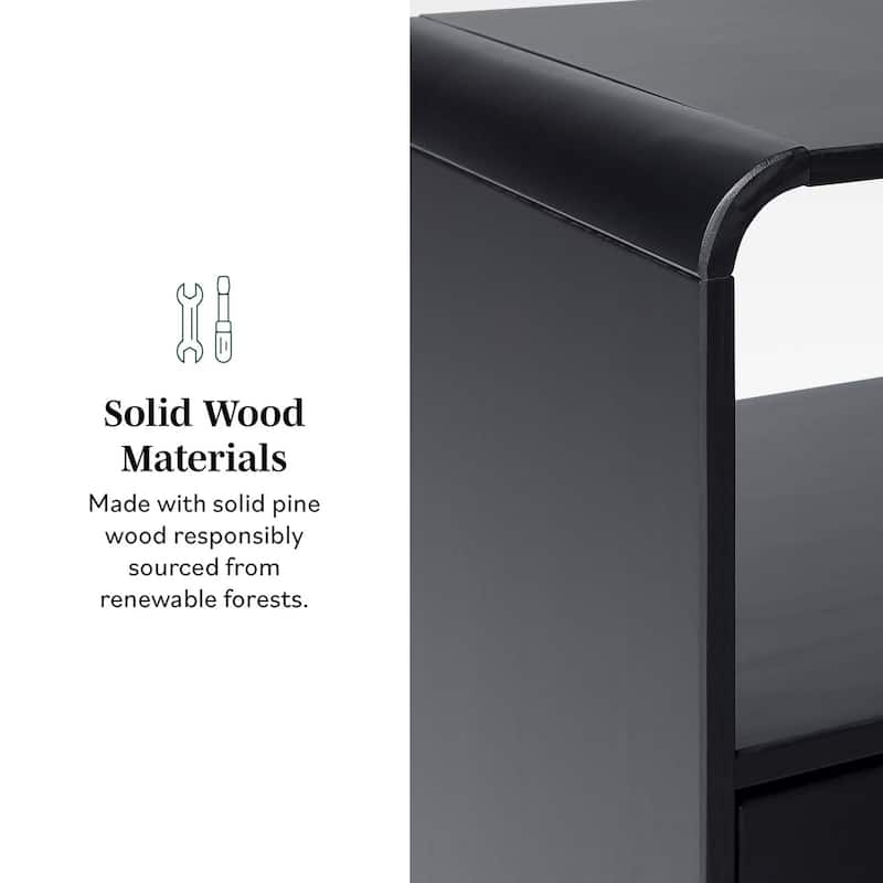 Middlebrook Designs Minimalist Curved-Top Nightstand