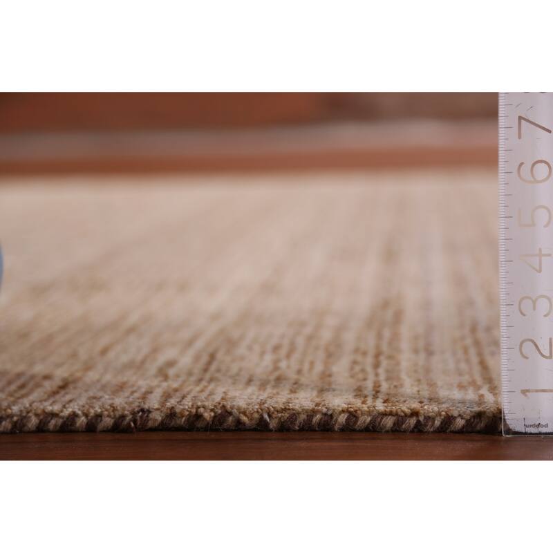 Hand Knotted Oriental 100% Wool Carpet Tribal Tribal Brown Gabbeh Area Rug - 9' 5'' X 8' 1''