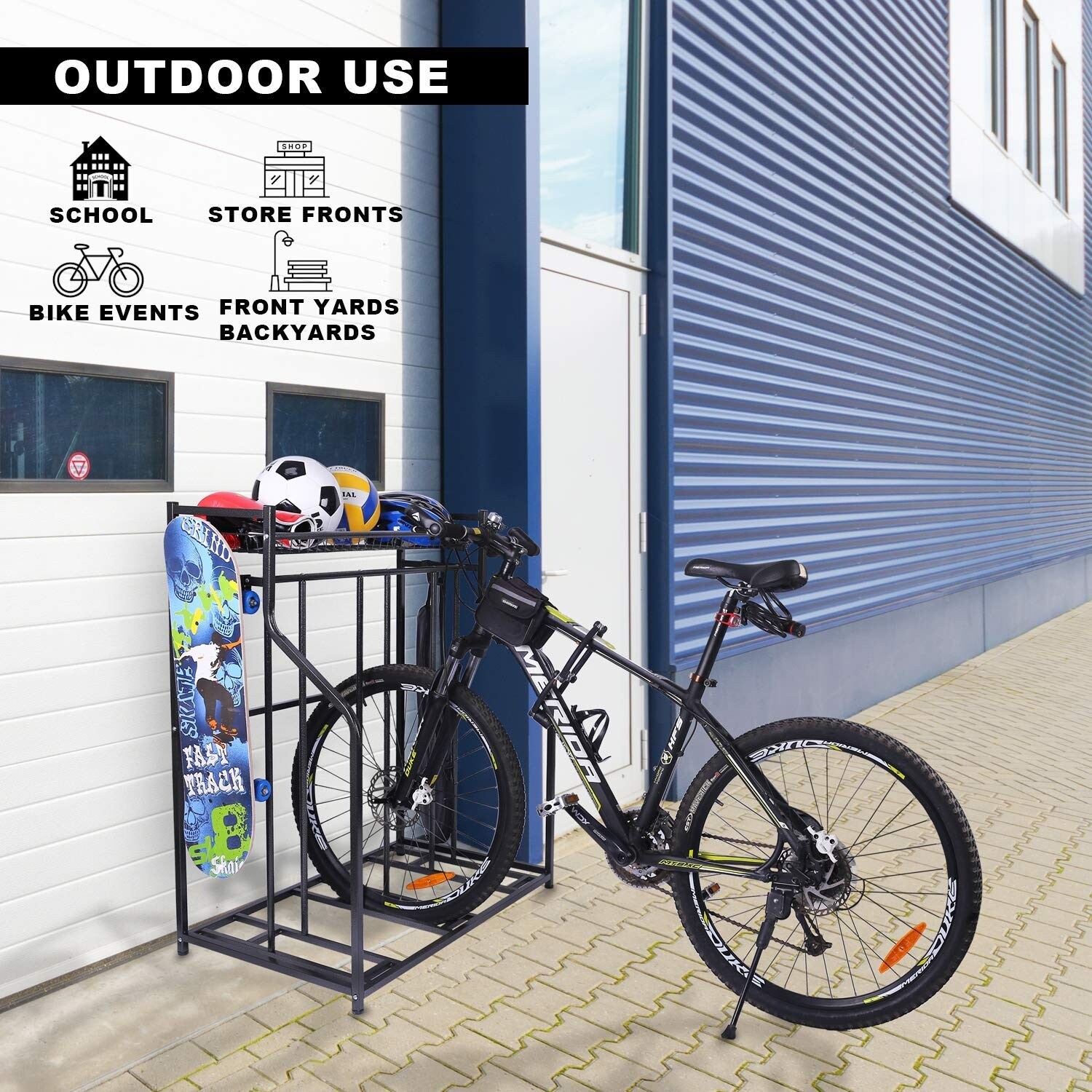 Mythinglogic Garage Bike Rack Baskets Collection Organizer Bike Storage Bike Rack Garage