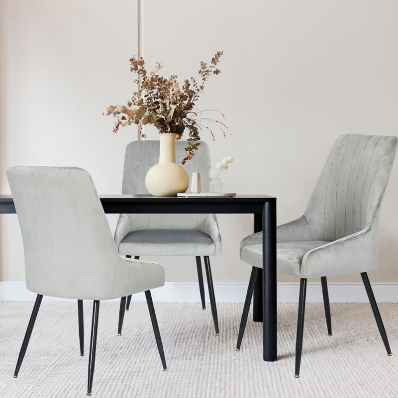 Adeco Set of 2 Accent Dining Chairs, Modern Elegant Velvet Chair
