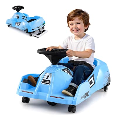 Costway 12V Ride on Toy Car Electric Go Kart with Cleaning Fun & - Red
