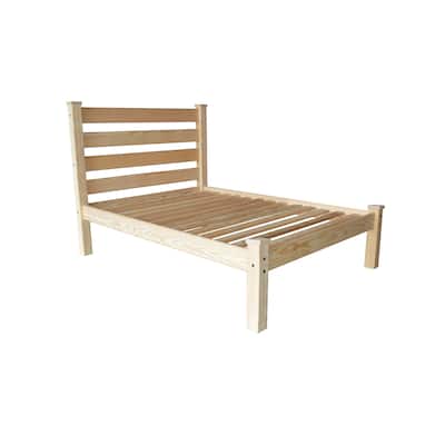 Homestead Unfinished Solid Pine Full Platform Bed