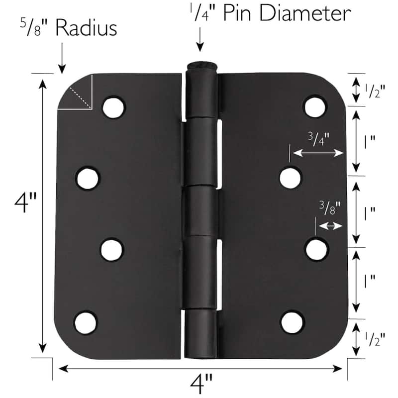 Design House 189555 4" x 4" Plain Bearing 5/8" Radius Corner Surface