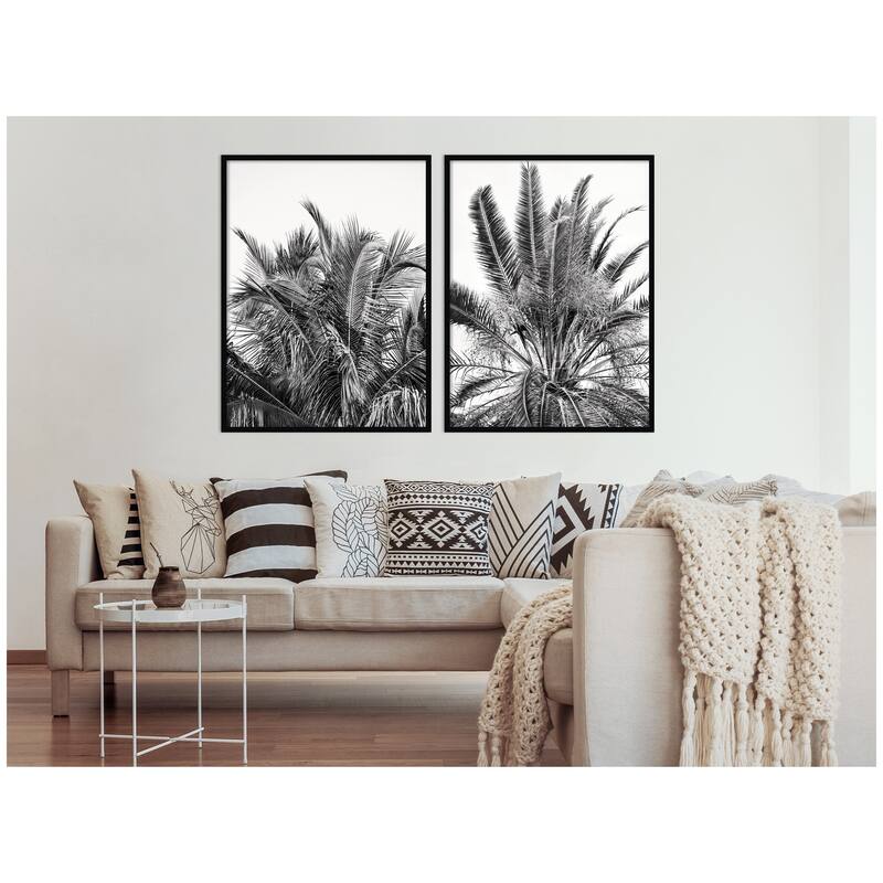 Kate and Laurel Palm No. 13 & 15 2 Piece Framed Wall Art Print Set by Alicia Bock