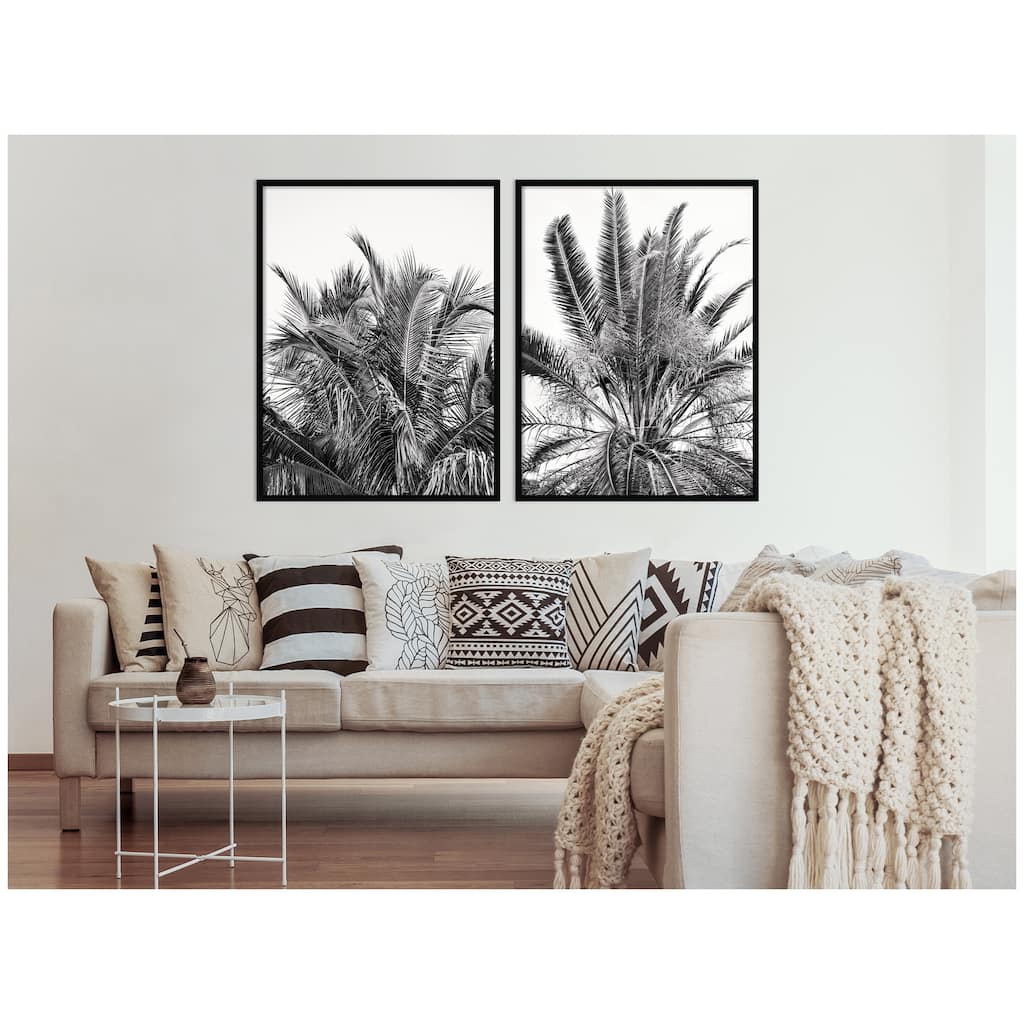 Kate and Laurel Palm No. 13 & 15 2 Piece Framed Wall Art Print Set by Alicia Bock