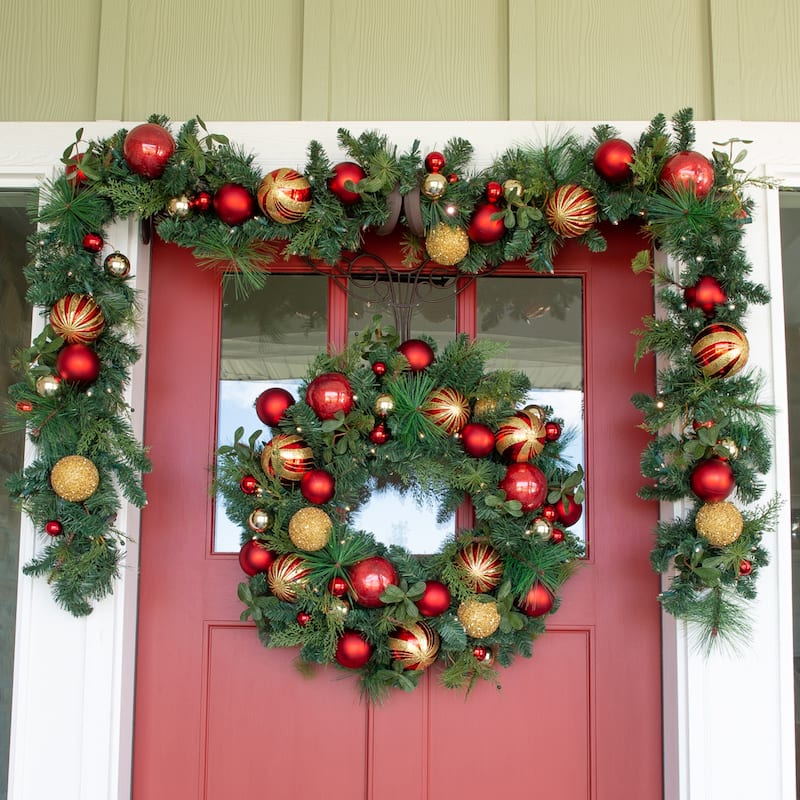 9 ft. Artificial Christmas Garland with Lights - Christmas Classic - Gold