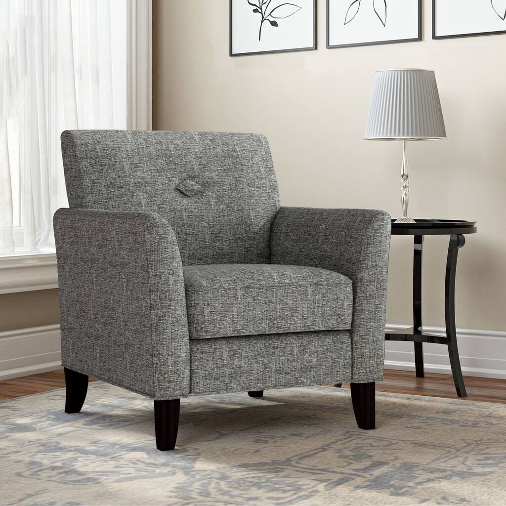 Alex Transitional Button-Tufted Armchair