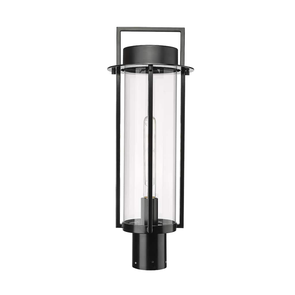 Millennium Lighting Russell 1 Light Outdoor Post Lantern in Powder Coat Black