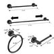 preview thumbnail 9 of 31, 3 Piece Bathroom Hardware Set Wall Mount Adjustable Towel Bar, Hand Towel Ring, Toilet Paper Holder With Mounting Hardware