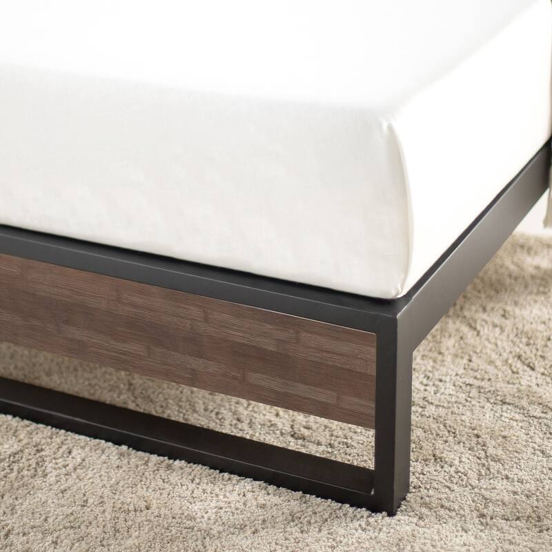 Priage by ZINUS GOOD DESIGN™ Winner 10 Inch Grey Wash Bamboo and Metal Platforma Bed