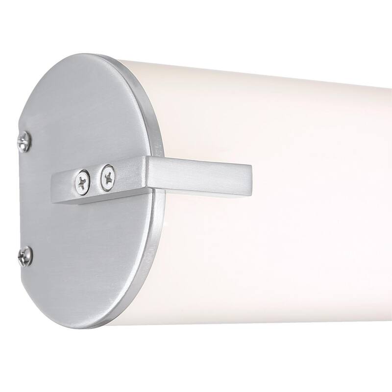 Westinghouse Lighting Ashwin One-Light, LED Indoor Wall Fixture Selectable, Brushed Nickel Finish with White Frosted Shade