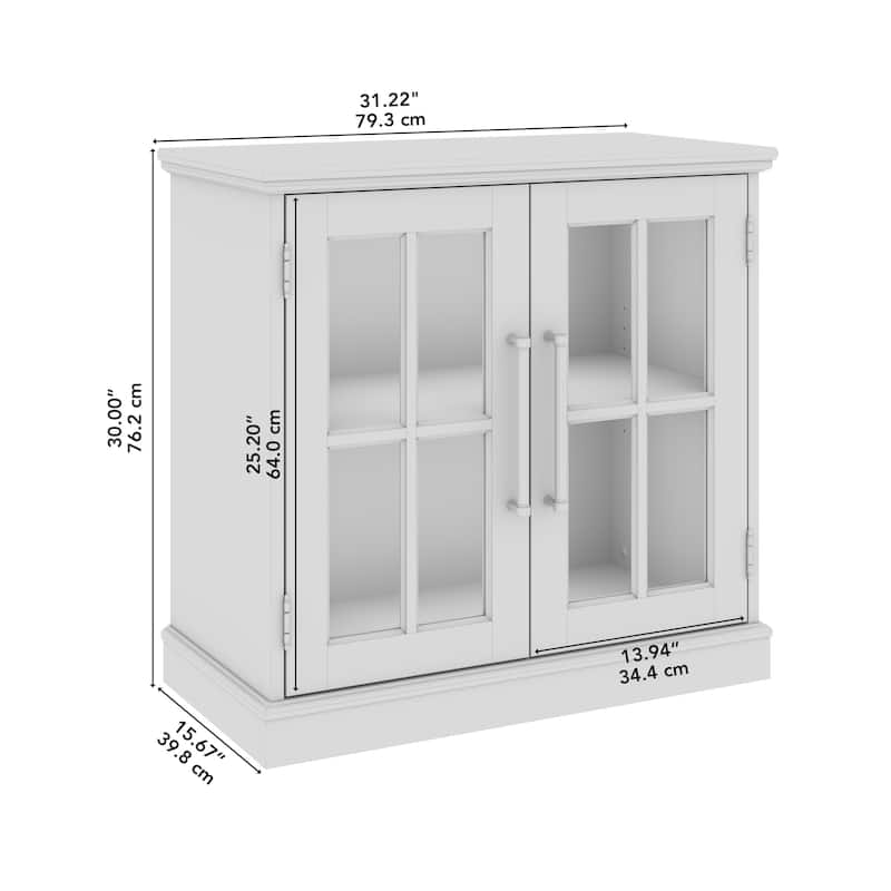 Westbrook 32W Storage Cabinet with Glass Doors by Bush Furniture