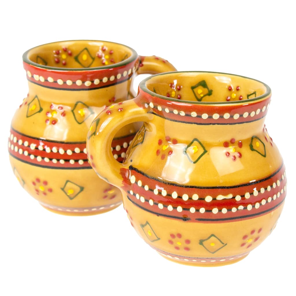 Encantada Handmade Pottery Set of 2 Beaker Mugs