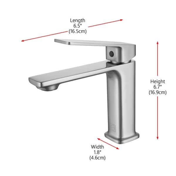 dimension image slide 0 of 3, Elegant Lighting FAV-1004 Lena 1.5 GPM Single Hole Bathroom Faucet