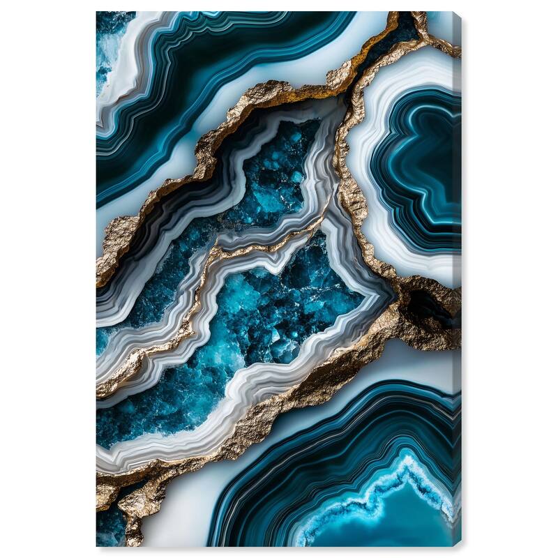 Teal Tides Treasure II Canvas by Art Remedy, Gallery Wrapped - 10" x 15"