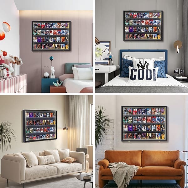 Graded Cards Display Case with LED Light, Baseball Card Display Case,  Trading Card Display Case Football Cards - Bed Bath & Beyond - 42443590