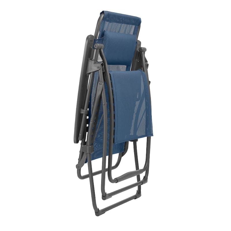 30 Inch Steel Outdoor Zero Gravity Chair with Cushion Sling Seat - 29.9” x 35.4” x 49.2”
